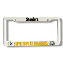 Pittsburgh Steelers License Plate Frame Tag Cover NOS Superbowl XL Champions NFL - £14.83 GBP