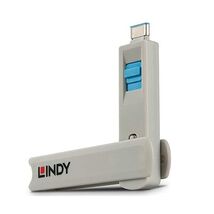 LINDY 40465 USB Type C Port Blocker Key, Blue - Pack of 4  - $131.00