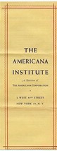 The Americana Institute Brochure and Coupons to Ask Questions Encycloped... - £10.86 GBP