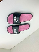 Puma Womens Sz 6 Slip on Slide Sandals Pink Black - $21.78