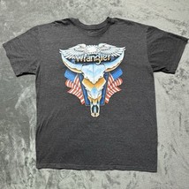 Wrangler T Shirt XL Men’s Graphic Tee Skull Southwest Gray - $14.37