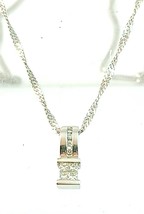 .50ct Diamond &amp; 14k White Gold Pendant Necklace - £369.82 GBP