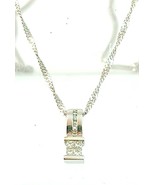 .50ct Diamond &amp; 14k White Gold Pendant Necklace - £374.73 GBP