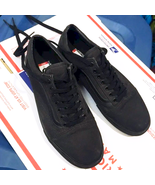 MEN’S **rare** VANS PRO BOAT SHOES ULTRA CUSH LITE SNEAKERS ALL BLACK 10... - $80.00