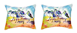 Pair of Betsy Drake Sanderlings No Cord Pillows 16 Inch X 20 Inch - £63.69 GBP