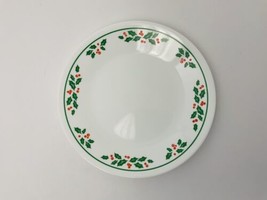 Corelle Christmas Salad Plate Winter Holly 6.75” White Stem USA - $10.64