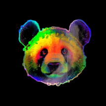 Panda Bear Sticker Holographic Sticker Hologram Decal 3.25&quot; Outdoor Indo... - £4.41 GBP