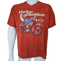 Harley Davidson Motorcycles Looney Tunes T Shirt Men XL Red Foghorn Colo... - $58.18