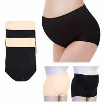 4 Pc Maternity Panties Over Belly Bump Underwear Pregnancy Tummy Support S/M - £46.49 GBP