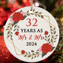 32 Years As Mr And Mrs Ornament 32th Weeding Anniversary Keepsake Christmas Gift - £12.54 GBP