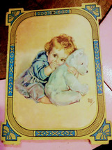 Vintage Maud Tousey Fangel Prints on Art Deco Design Cardboard Frame image 3