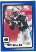 G) 2001 Score Football Trading Card Muhsin Muhammad #29 - $1.97