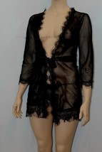 Sexy Lingerie, Robe with Thong XXL White or Black, sleepwear - £17.07 GBP