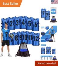 Scrimmage Training Vest (12 Pack) Team Sports Pinnies Jerseys for Adult ... - $56.34