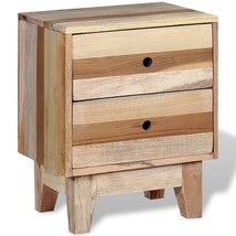 vidaXL Reclaimed Wood Small Bedside Cabinet Beige Furniture Storage - $136.49