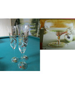 Lenox Crystal Glassware Holiday Spirit Christmas Flutes  Compotes Pick One - $848.16 MXN