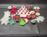 Vintage HAND CRAFTED Cloth Knit Crochet Sewn Christmas Ornaments - Lot O... - $34.44