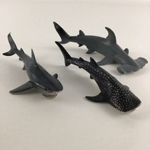 Ocean Life Marine 6&quot; Figures Shark Lot Realistic Animals Hammerhead Whal... - $24.70