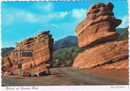Colorado Postcard Garden Of The Gods Balanced &amp; Steamboat Rocks - £2.31 GBP