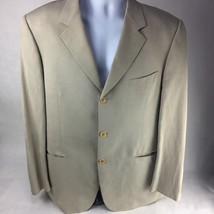 Cerutti 1881 Mens Suit Jacket Beige Pockets Notch Lapel Lined Long Sleeves 54 - £30.89 GBP