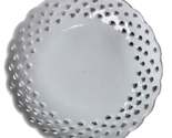 Vintage White Lace Lattice Porcelain Small Trinket Dish Candle Holder 6i... - £12.05 GBP