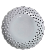 Vintage White Lace Lattice Porcelain Small Trinket Dish Candle Holder 6i... - £11.87 GBP