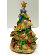 SAND CASTLE Christmas Tree On the Beach Music Box - £15.76 GBP