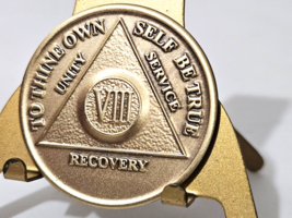 Alcoholic 8 Year Recovery Bronze Chip Medallion Coin Medal Token  AA Anonymous - £3.94 GBP