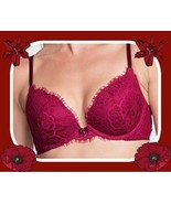 38DD Claret Red LACE Dream Angels Velvet Strap Charm Victorias Secret PU... - $59.53 CAD