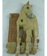 Vicki Lane HorseTan Hand Painted Switchplate Vicki lane glass eyes - $17.64 CAD