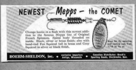 1956 Print Ad Mepps Comet French Spinner Fishing Lures Antigo,WI - £6.81 GBP