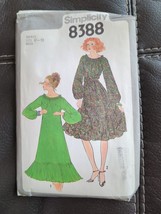 Simplicity Pattern 8388 Misses&#39; Pullover Dress full ruffle 1977 Size Small 10-12 - £6.81 GBP