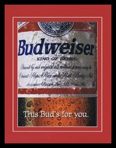 1996 Budweiser Beer Bud&#39;s For You 11x14 Framed ORIGINAL Vintage Advertisement - £27.39 GBP