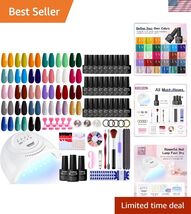 27 Colors Gel Nail Polish Kit with U V Light, 120W U V LED Nail Dryer La... - $31.59