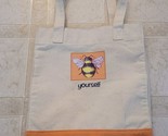 Bee Yourself Natural Canvas Tote Bag Bumblebee Honeybee - £27.93 GBP