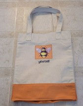 Bee Yourself Natural Canvas Tote Bag Bumblebee Honeybee - £28.10 GBP