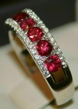 1CT Cushion Cut Simulated Garnet &amp;Diamond Engagement Ring925 Silver Gold Plated - £85.04 GBP