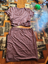 Small Women&#39;s Acelitt Brown Skirt &amp; Shirt Set - $13.95