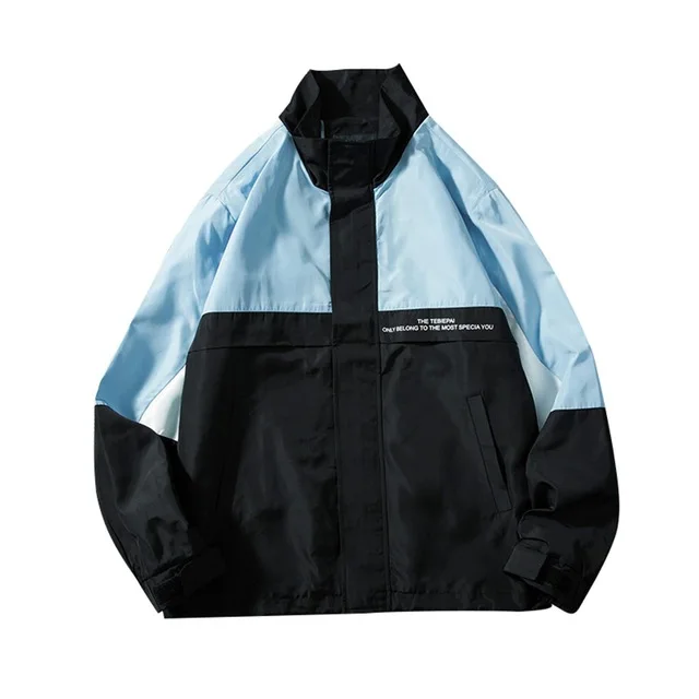 Hip Hop Mens Windbreaker Jacket   Fashion Casual work Loose Mens Large Size Jack - £113.79 GBP