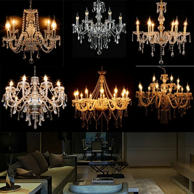 4 6 8 10 15 arms lights crystal chandelier pendant ceiling light chandelier lamp living thumb200