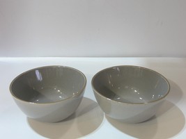 New Over And Back Options Gray Stoneware Set Of 2 Cereal Bowls - £21.91 GBP