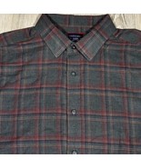 Untuckit Shirt Men&#39;s Sz XL Gray Flannel Plaid Long Sleeve Button Casual ... - $33.94 CAD