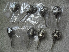 Unique Lot of 8 Vintage 1980s Gold Tone Metal Hand with Spike Pins Brooc... - $24.75