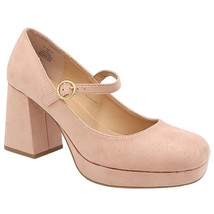 Sun + Stone Women Mary Jane Heels Vanecia Size US 10M Rose Pink Microsuede - £26.12 GBP