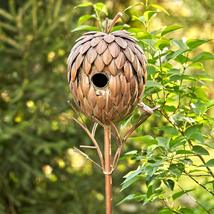 Copper Colored Birdhouse Garden Stakes (Artichoke) - £75.43 GBP