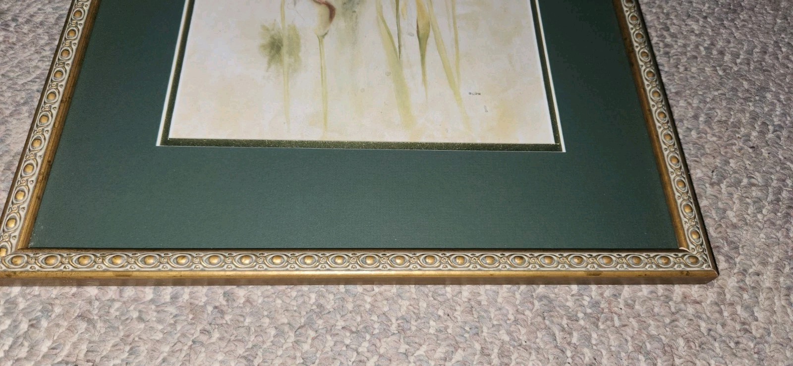 Vintage Cheri  Blum Framed Lilies Print Wall Decor 18x15 Inch Classic Look Item image 2