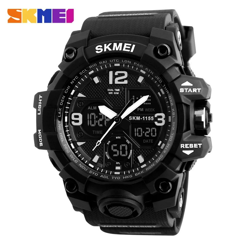  1155 Fashion Electronic   Men Digital  Watch Waterproof Shockproof Men&#39;s Clock  - £47.83 GBP