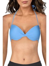 California Waves Womens Halter Push up Swim Top,Mermaid Blue,Medium - £13.91 GBP