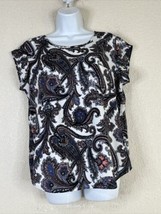 Ann Taylor Womens Size PL Paisley Floral Pocket Top Short Sleeve - £7.35 GBP