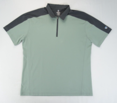 Kuhl Shadow Mens Size 2XL Short Sleeve 1/4 Zip Lightweight Polo Shirt Green Gray - £14.90 GBP